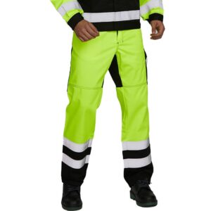 Hi Vis 85% polyester 15% cotton reflective work pants