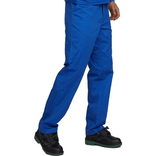 65% polyester35%  cotton Blue Work Pants - Image 2