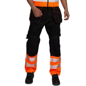 Mens'85% polyester 15% cotton High Visibility Craft trousers