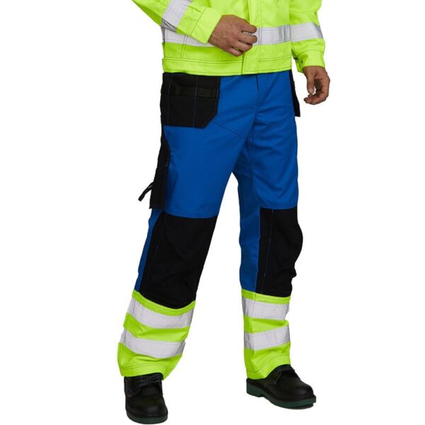 HI Vis Construction  workman Work Trousers - Image 2