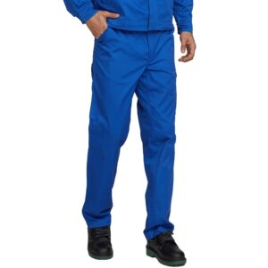 65% polyester35%  cotton Blue Work Pants