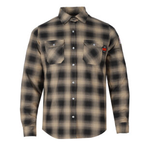Mens FR Flame Resistant Long Sleeve Twill Button Work Shirt