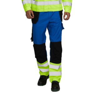 HI Vis Construction  workman Work Trousers