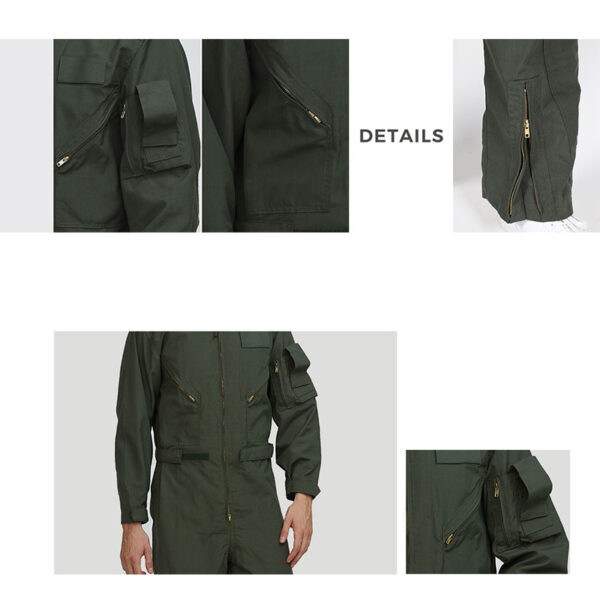 Aramid Inherent Industrial uniforms FR Pilot Work Coveralls - Image 4