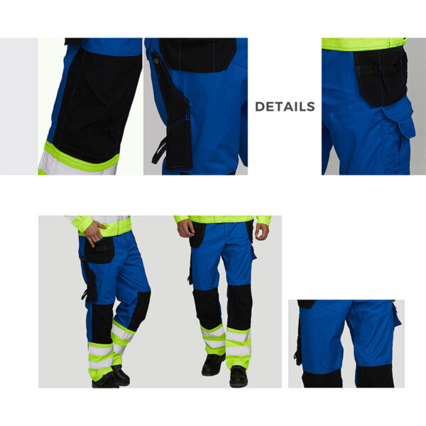 HI Vis Construction  workman Work Trousers - Image 5